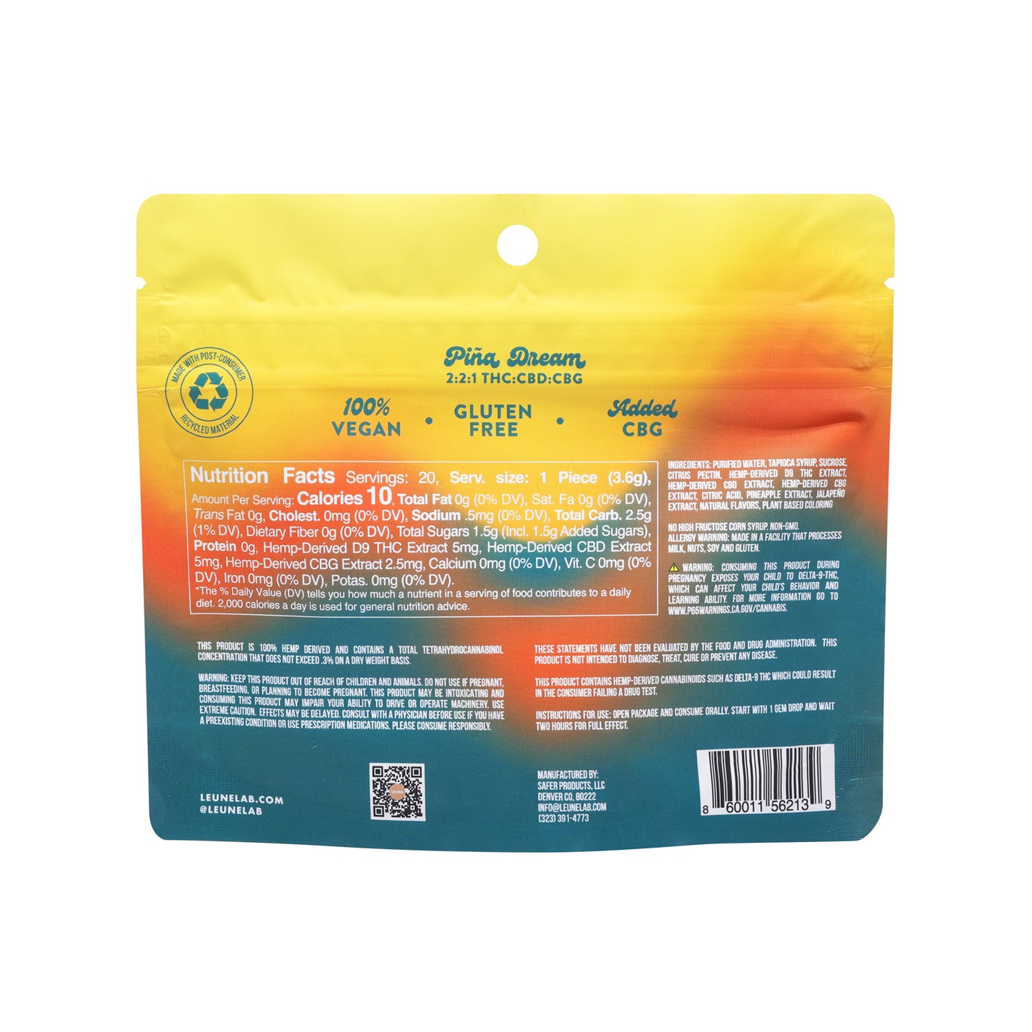 Piña Dream Display 10-Pack - LEUNE Lab